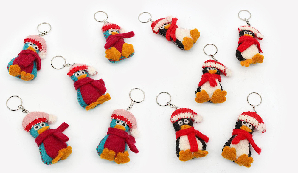 Felt Animal and Bird Keyrings